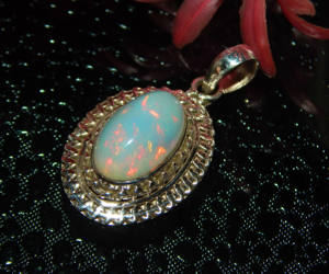 จี้เงินแท้925อันประณีตและหินโอปอลเพชรโมอิสซาไนท์สไตล์วินเทจชุบทองปริมาณมาก - Product Image 1