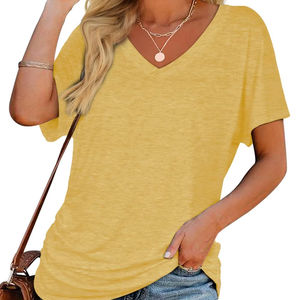 Logotipo personalizado Servicio de OEM Último estilo Mujeres Camiseta Ropa informal Ligero secado rápido Mujeres Camiseta - Product Image 1