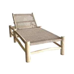 Chaises longues en rotin et teck modernes, prix de gros, équipements de loisirs en plein air, meilleure qualité - Product Image 1