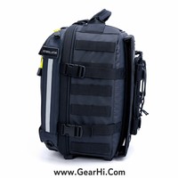 GearHi GH-056 Sac de défibrillateur renforcé résistant à l'eau pour premiers intervenants EVA + Nylon balistique 1680D antichoc rigide médical