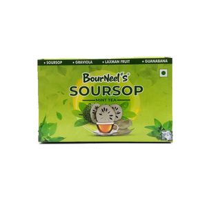 Caja de té de menta guyabano de BourNeels, 25 bolsas, bolsas de té de inmersión en el interior, sin conservantes, alta vitamina C, guanábana, té de menta Kadha - Product Image 2