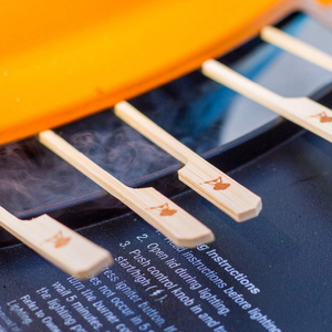 Brochettes de barbecue en bambou jetables 18cm/25cm avec logo personnalisé et poignée polie Bâtonnets de bambou naturel biodégradable - Product Image 6