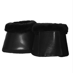 High performance horse bell <b>boots</b> made of <b>waterproof</b> PU <b>leather</b> with teddy polyester lining <b>for</b> comfort protection bell <b>boots</b> - Product Image 1
