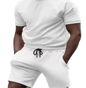 Summer Color Block Camiseta Pantalones cortos para hombre vestido de verano - Product Image 1