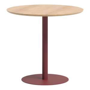 Table de bar ronde moderne en bois et fer avec base en métal de haute qualité Mobilier de qualité supérieure pour les entrées des sous-sols des restaurants, des bars et des hôtels - Product Image 1