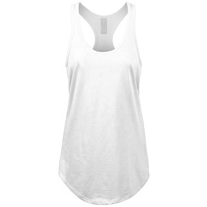 Camiseta sin mangas para mujer con cuello redondo y puntadas en contraste de verano con logotipo personalizado al por mayor - Product Image 4