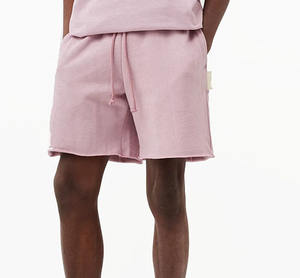 Shorts en molleton décontractés à coupe ample, écologiques, en gros, concevez vos propres shorts à cordon de serrage pour le jogging - Product Image 1