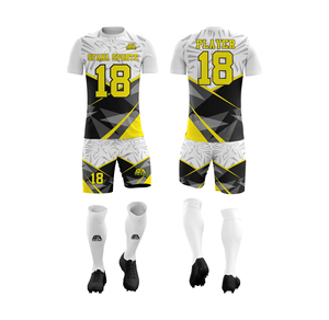 Maillot de football court personnalisé en polyester pour hommes, kit d'entraînement, impression de logo OEM/ODM, commande en gros pour équipes et individus, respirant - Product Image 5