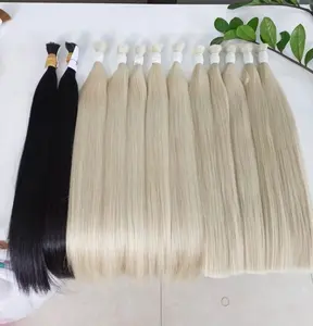Wholesale from Factory Raw Same Cuticle Aligned Blonde/ Ash Blonde Bundle in Bulk/Weft High Quality Human Hair Extensions