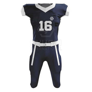 Dernier design d'uniformes de football américain personnalisables pour adultes, respirants, grande taille, manches courtes, prix de gros - Product Image 6