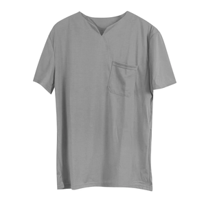 OEM Conception de Logo Personnalisé Hommes Femmes 100% Coton Solide Violet Clair T-shirt Fente Col Manches Courtes Surdimensionné Plus Size ODM - Product Image 5