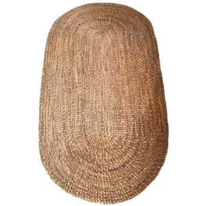 Alfombra Ovalada de Algas Gondok Tejida Naturalmente - Product Image 1