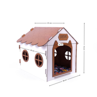 Nichoir pour chien en bois personnalisé avec logo imprimé, décoratif, léger, toutes saisons, abri pliable moderne pour petits animaux