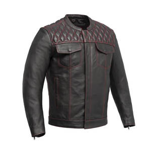 Chaquetas de cuero delgadas personalizadas de alta calidad para hombre Precio barato Chaqueta de invierno de cuero de nuevo diseño Chaqueta de cuero de alta calidad - Product Image 1