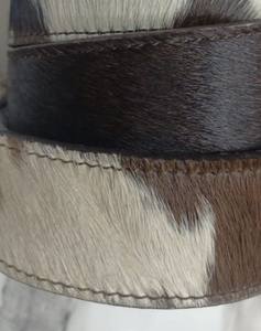 Gran oferta de cinturón de cuero con pelo para mujer, cinturón de cuero de vaca con hebilla de lujo, cinturones de cuero genuino personalizados informales de Pakistán - Product Image 1