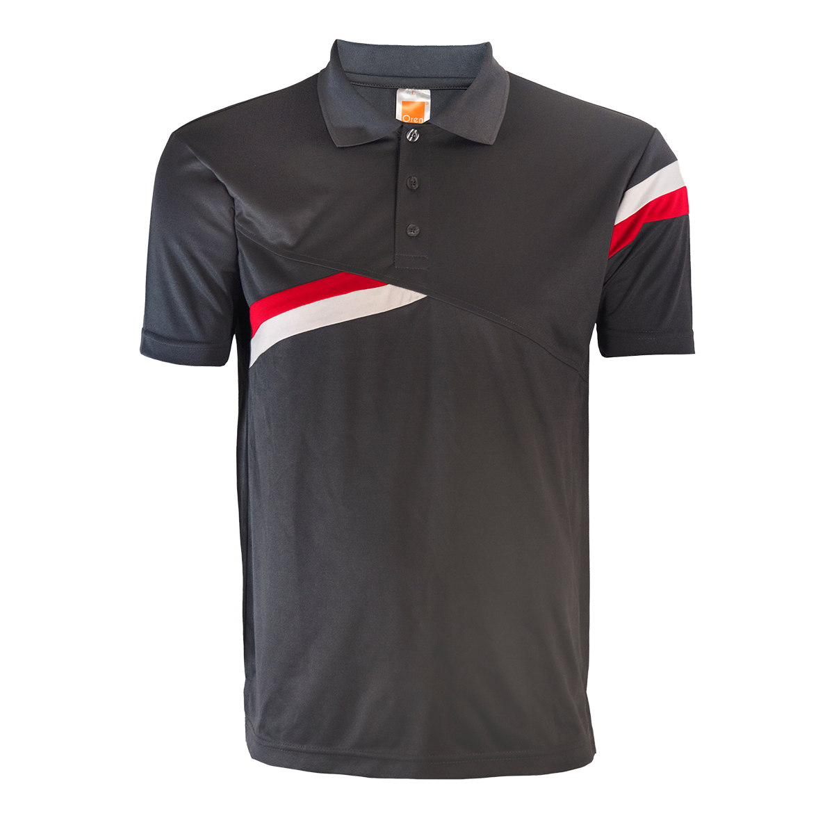 Dark Grey / Red / White