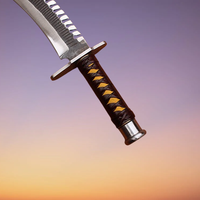 Couteau de suivi en acier au carbone fait à la main avec manche en bois gainé de cuir et gaine en cuir fin produit tendance articles viraux