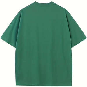 เสื้อยืดโอเวอร์ไซส์240g สำหรับผู้ชายเสื้อยืดผ้าฝ้าย100% หนาสีดำหรูหรา - Product Image 2