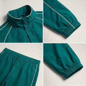 Conjunto de Chaqueta Cortavientos de Nailon Personalizada Unisex, Chándal a Juego, Traje Deportivo Resistente al Agua, Talla Grande - Product Image 3