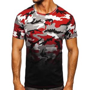 Camiseta de manga corta de algodón de gran tamaño para hombre Diseño de estampado de camuflaje personalizado Estilo 3D Moda de sublimación de verano - Product Image 1
