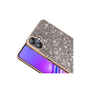 Funda de Lujo con Diamantes de Imitación para Samsung Galaxy A06, Carcasa Brillante Dorada de Silicona y PC, Resistente a Impactos, en Caja - Product Image 6