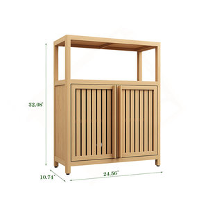Armoire de rangement en bambou de grande capacité pour meubles de salle de bain Solution écologique haut de gamme - Product Image 6