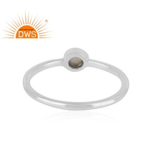 Nouveauté Bague empilable en argent sterling fin avec pierres précieuses en labradorite naturelle, bijoux personnalisés pour femmes, cadeau pour elle - Product Image 4