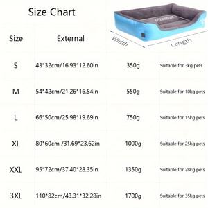 Großhandel Mehrfarbiges Rechteckiges Haustier-Sofa Atmungsaktives Waschbares Plüsch-Baumwoll-Katzenbett Hundebett Heizendes Warmes Kissen - Product Image 3