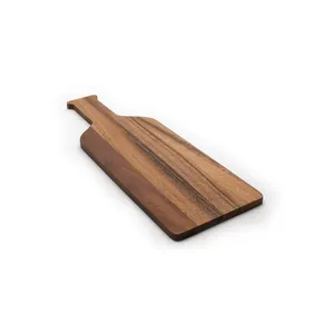 Planche à fromage et à découper rectangulaire en bois d'acacia créatif avec poignée pour restaurants, planche de service de cuisine de qualité supérieure pour hôtels - Product Image 2