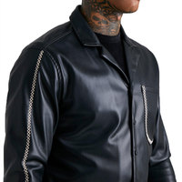 Herren Casual Wear Kleid Leder hemd Street Wear Hip Hop Custom Plus Size PU Leder hemden für Herren