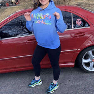 Sudadera con Capucha Personalizable de Algodón 100% Azul de Secado Rápido con Letras Únicas para Ropa Urbana - Product Image 1