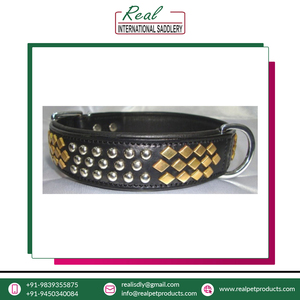 100% collier de chien sur mesure en cuir véritable motif Animal à la mode excellente qualité avec des rivets faits à la main prix compétitif - Product Image 3