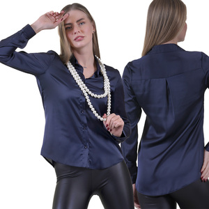 Camisa de Manga Larga para Mujer, Estilo Hong Kong, Tejido Twill, Cuello Camisero, Ligera, para Otoño, Primavera 2026 - Product Image 2