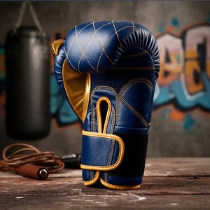 Premium Diamond Stitched Leather Training Gloves with High Density Foam Padding and Hook and Loop <b>Strap</b> for Gym and Bag Work - Product Image 1