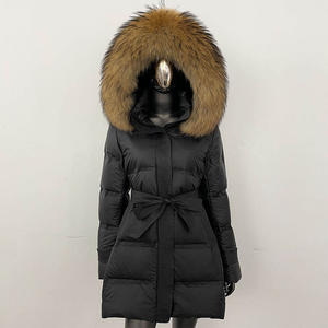 Premium Thick <b>Women's</b> Down Long Coat with Fur Trim Hood <b>Winter</b> Fashion Warm Waterproof <b>Parka</b> for Ladies Wholesale - Product Image 3