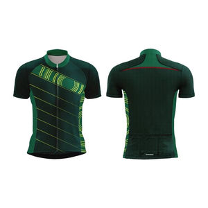 Elegante camiseta de ciclismo con cremallera personalizada 100% poliéster Anti-UV a prueba de viento camiseta de carreras ropa deportiva sublimada para entusiastas de la bicicleta - Product Image 4