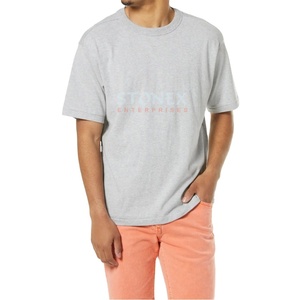 Camiseta personalizada de algodón 100% de peso pesado para hombre, Camiseta larga de talla grande, diseño liso en blanco para hombre - Product Image 1