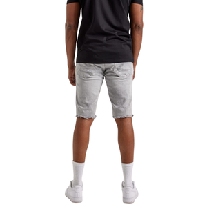 Pantalones Cortos de Mezclilla Gris Claro para Hombre, Desgastados, con Cinco Bolsillos, Casuales, de Verano, con Dobladillo Deshilachado, Lavados, Estilo Urbano, Corte Regular - Product Image 2
