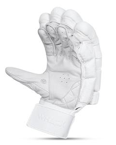 Guantes de cricket de cuero PU blanco de tamaño mediano de la mejor calidad con patrón liso Precio razonable para India - Product Image 1