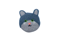 Sous-verres en feutre non tissé faits main avec motif de chat mignon, tapis absorbants, épaisseur de 1 cm, 10 cm de diamètre, toucher luxueux et doux, légers et écologiques