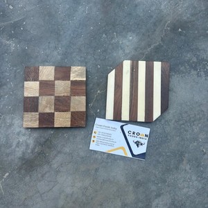 2025 Venta caliente moderno ecológico rebanadas de madera sin terminar redondas de lujo hechas a mano alfombrillas y almohadillas de diámetro personalizado - Product Image 5