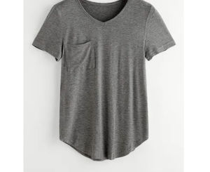 Nuevas Camisetas básicas para mujer con dobladillos redondos de manga corta y curvas de algodón personalizables para camisa de mujer de manga corta - Product Image 1