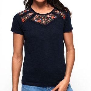 New Design 2024 Women Embroidered T <b>Shirts</b> O-neck Women T <b>Shirts</b> Made in Pakistan Embroidered Women T <b>Shirts</b> - Product Image 1