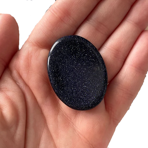 Feng Shui & Fairy Style Pulgar de cristal pulido Piedra dorada azul natural Piedra preciosa curativa Piedra semipreciosa Preocupación Piedra artesanal - Product Image 5