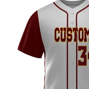 Comfortable Plus Size Full Sleeve 100% Cotton Breathable Quick Dry Mesh <b>Baseball</b> Jersey Private Label Outdoor Sports Wear OEM - Product Image 5