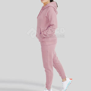 Offre Spéciale personnalisé femmes survêtement formation costumes coupe ajustée à manches longues Fitness course plaine survêtements col à capuche pour l'hiver - Product Image 5