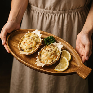 Plateau de service rectangulaire en bois de qualité supérieure, écologique, durable, multifonctionnel, moderne, taille personnalisée pour la maison et la cuisine - Product Image 2