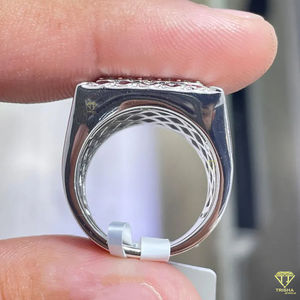 Bague de fiançailles pour homme en diamant rond plaqué or 14 carats, meilleure bague pour homme, cadeau pour lui en argent sterling 925 - Product Image 5