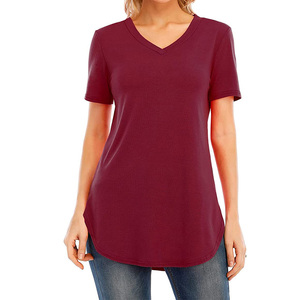 T-shirt pour femmes en coton premium, tissu écologique, vêtements durables, respirant, essentiel pour l'été, extensible, confortable, design doux - Product Image 4