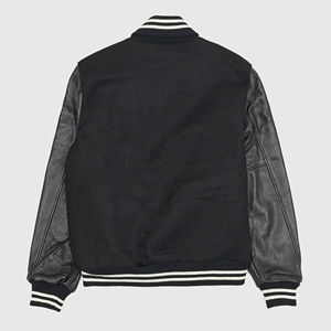 Qualité supérieure 2025 veste universitaire personnalisée pour hommes tissu de haute qualité manches en cuir Style décontracté grande taille veste Lettermen - Product Image 5
